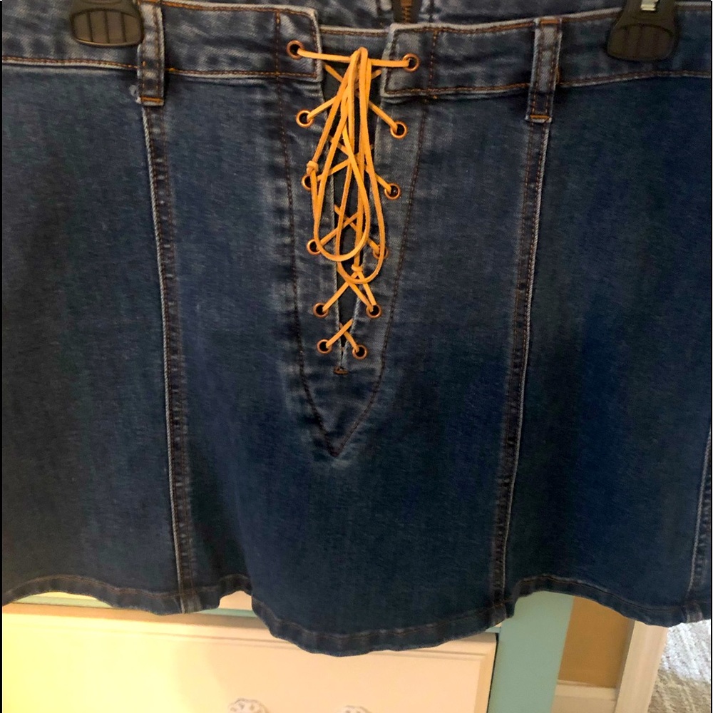Indigo Rein blue jean skirt